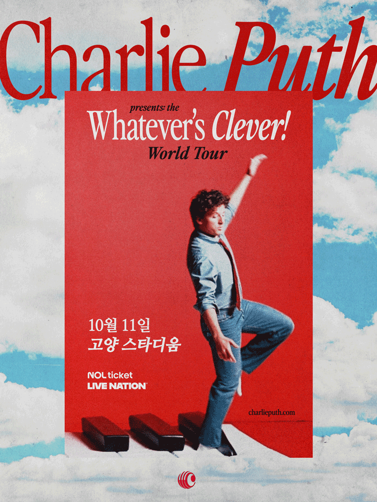 찰리 푸스 내한공연, Charlie Puth: Whatever's Clever! World Tour in Seoul 포스터