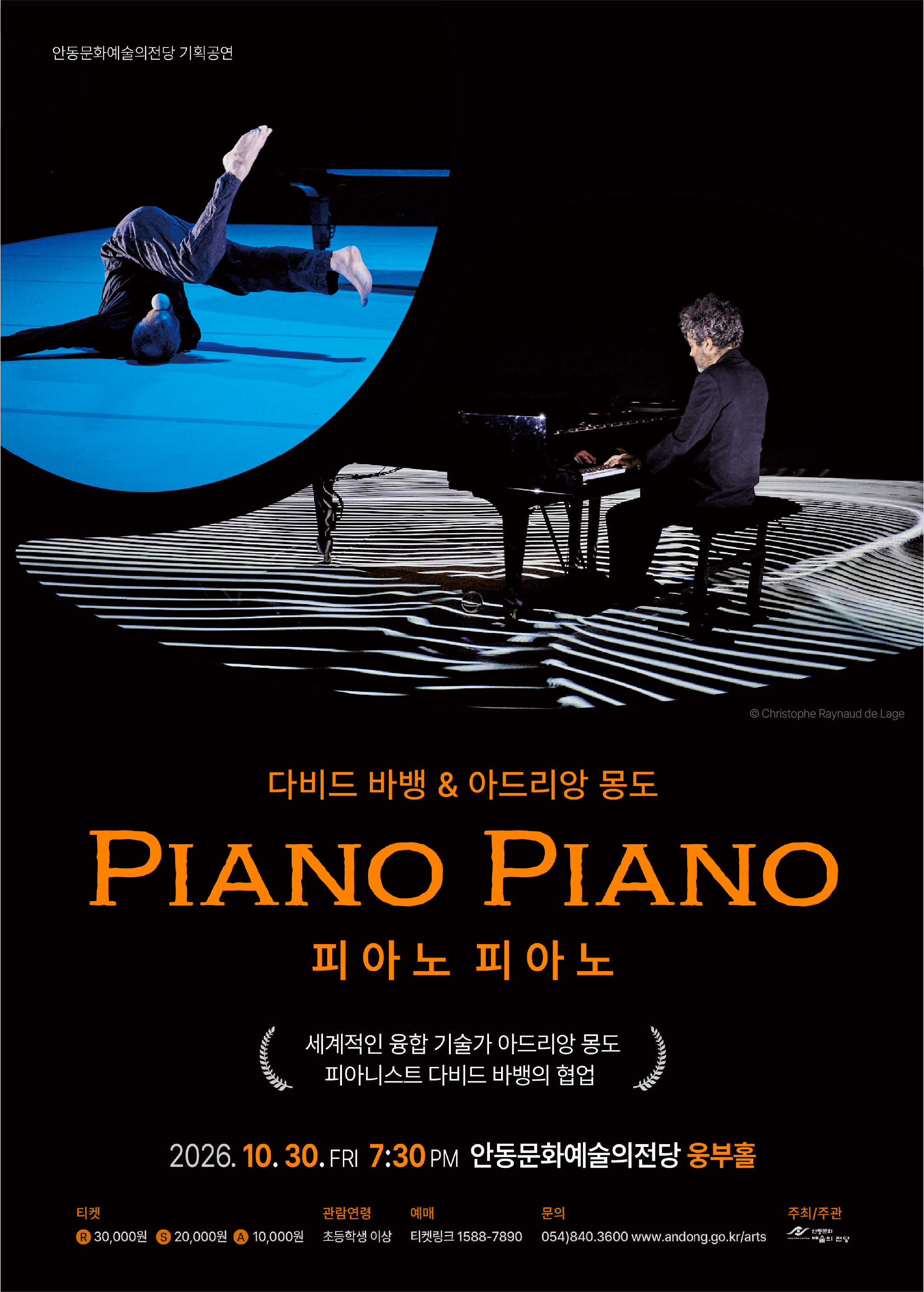 다비드 바뱅 & 아드리앙 몽도, 피아노 피아노 [안동] 포스터
