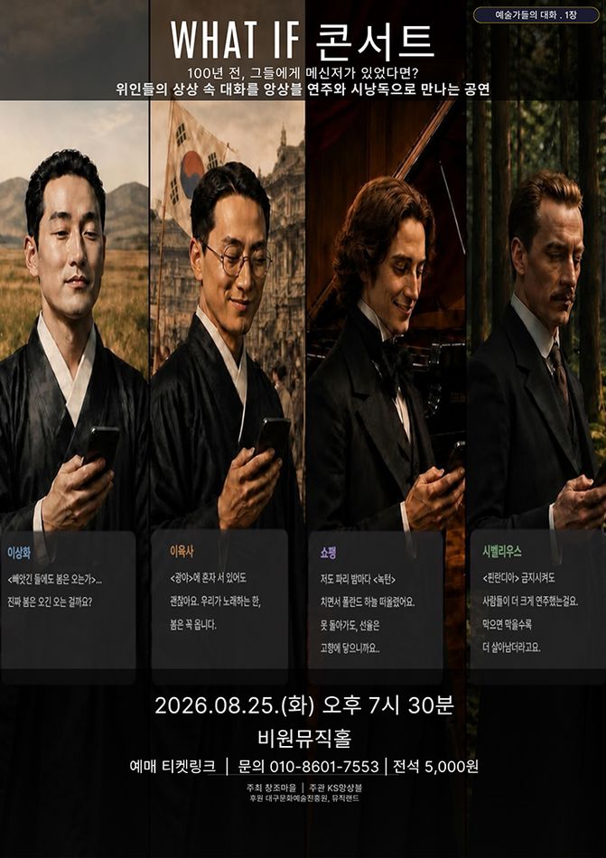 WHAT IF 콘서트: 예술가들의 대화 [대구] 포스터