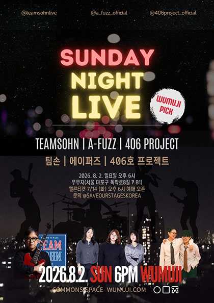 SUNDAY NIGHT LIVE: 에이퍼즈 X 팀손 X 406호 프로젝트 포스터