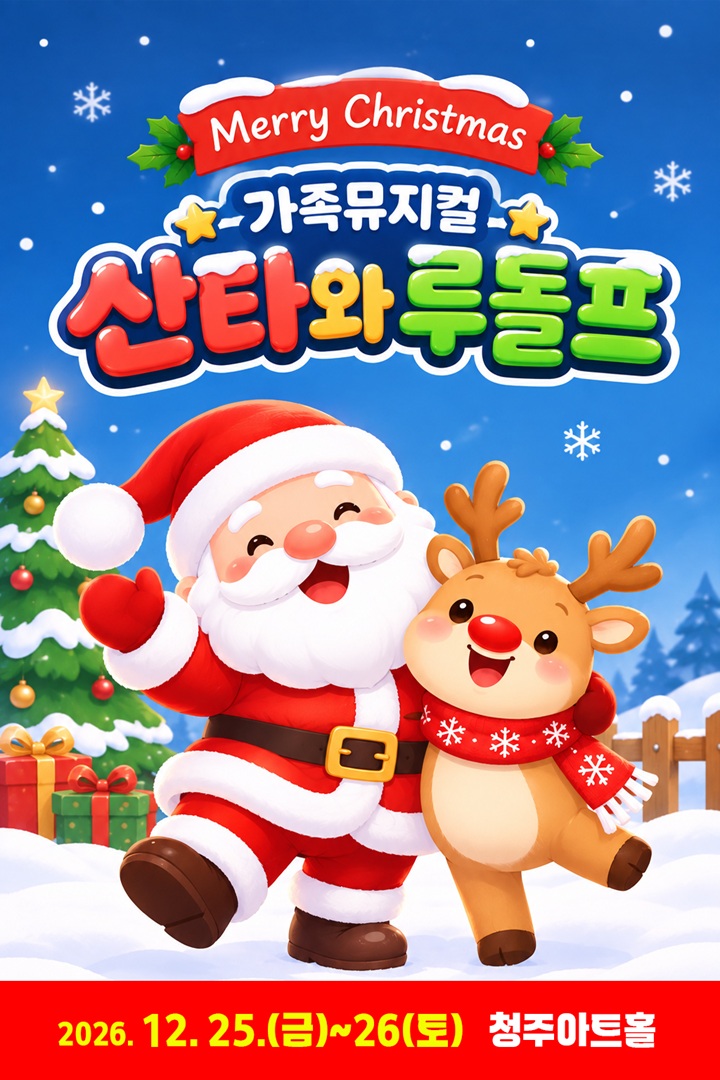 산타와 루돌프 포스터