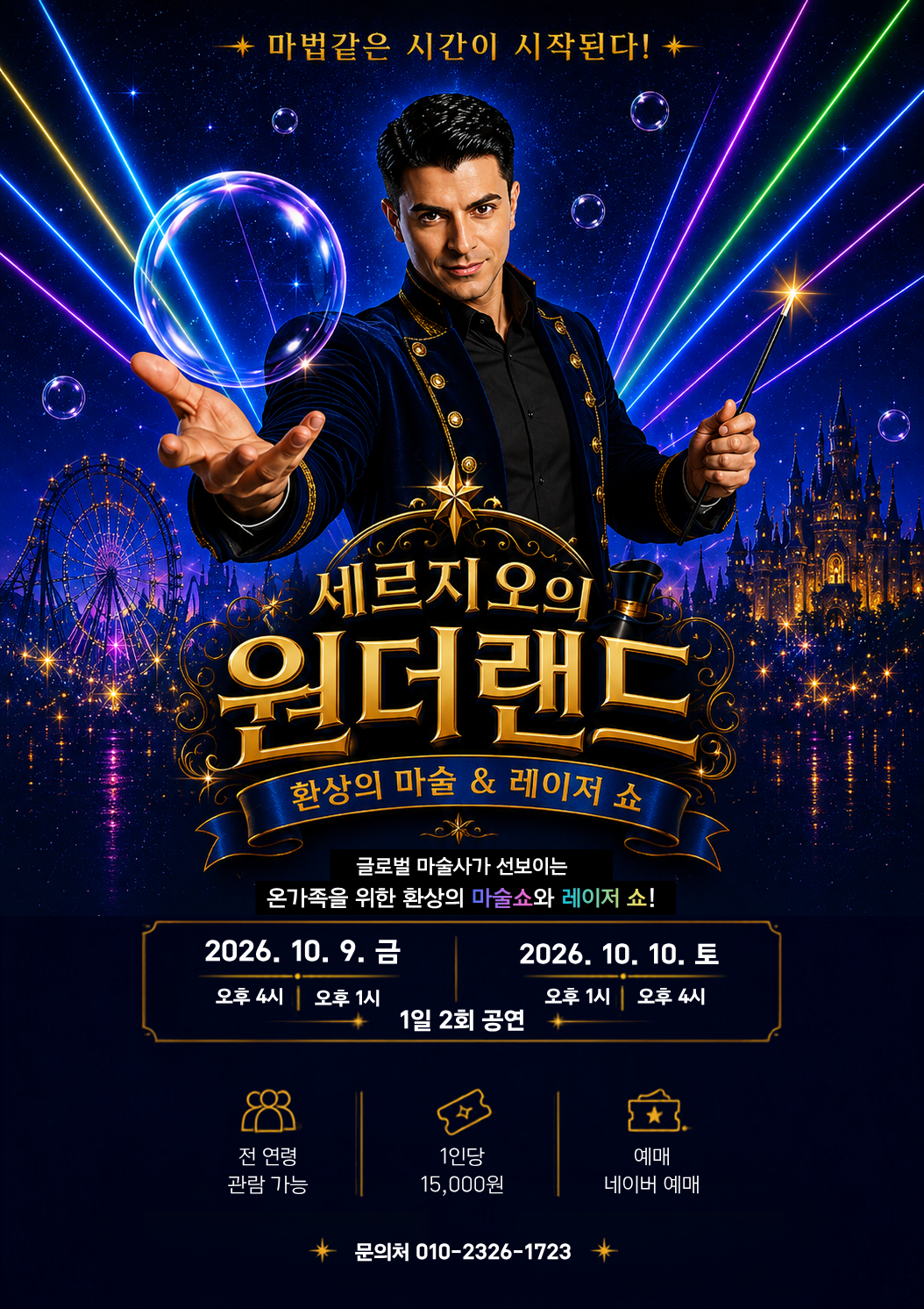 마법같은 시간이 시작된다! 세르지오의 원더랜드: 환상의 마술 & 레이저 쇼 [화성] 공식 포스터